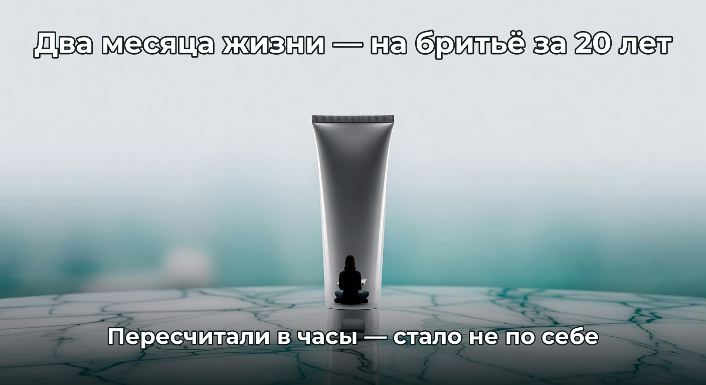 Два месяца жизни уходят на одно только бритьё