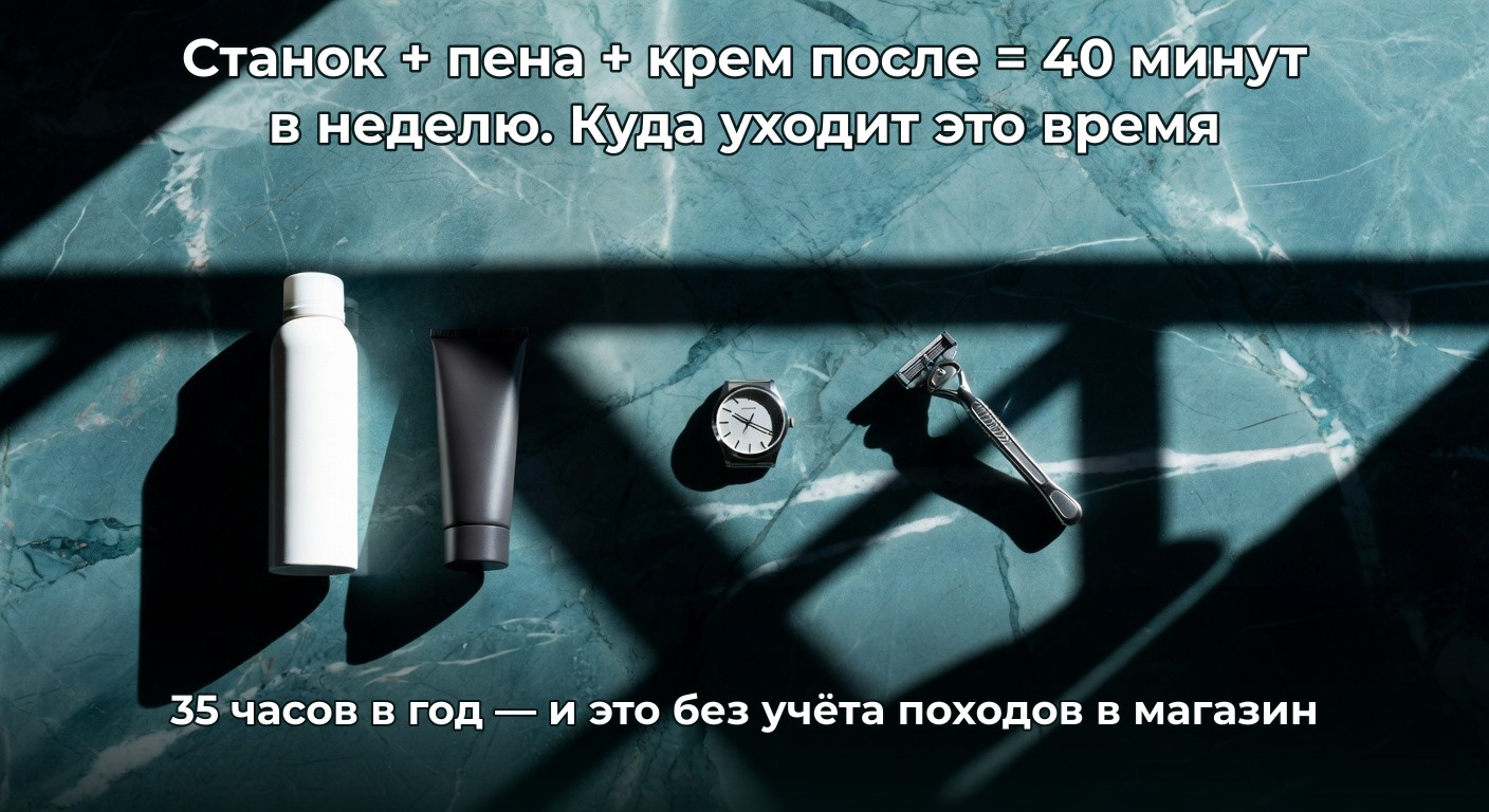35 часов в год на бритьё — или 4 часа на лазер раз и навсегда