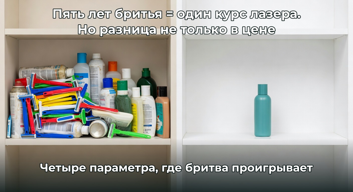 Пять лет бритья стоят как курс лазерной эпиляции — считаем честно